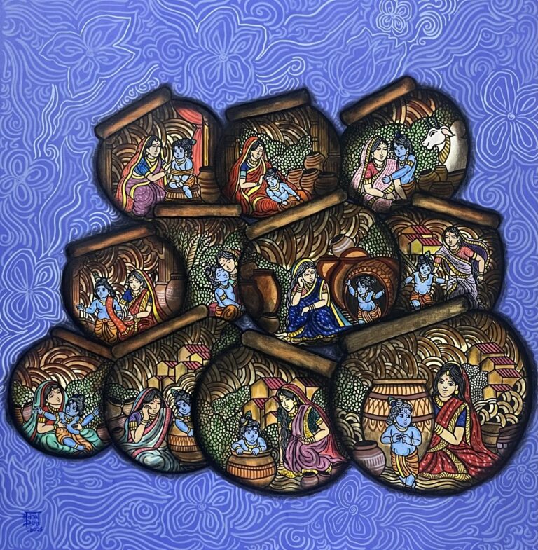 Yashoda- depicting mother love and care for her child….